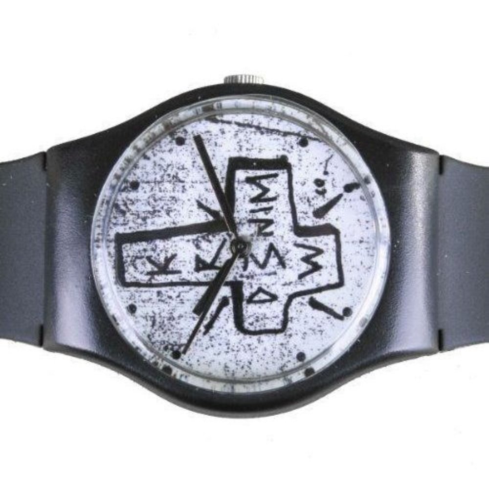 KR3W Freshman WATCH Black Cross ONE SIZE Stainless Steal Case Back